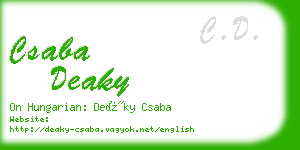 csaba deaky business card